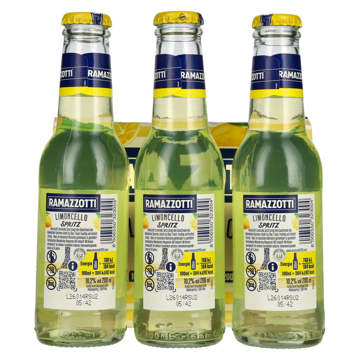 Ramazzotti Limoncello Spritz 10.2% ABV 3 x 0.2 l
