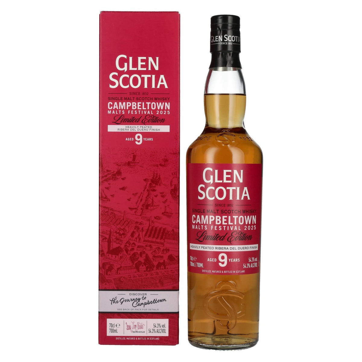 Glen Scotia 9 Years Old CAMPBELTOWN Festival Edition Single Malt Scotch Whisky 54,3% Vol. 0,7l en boîte cadeau