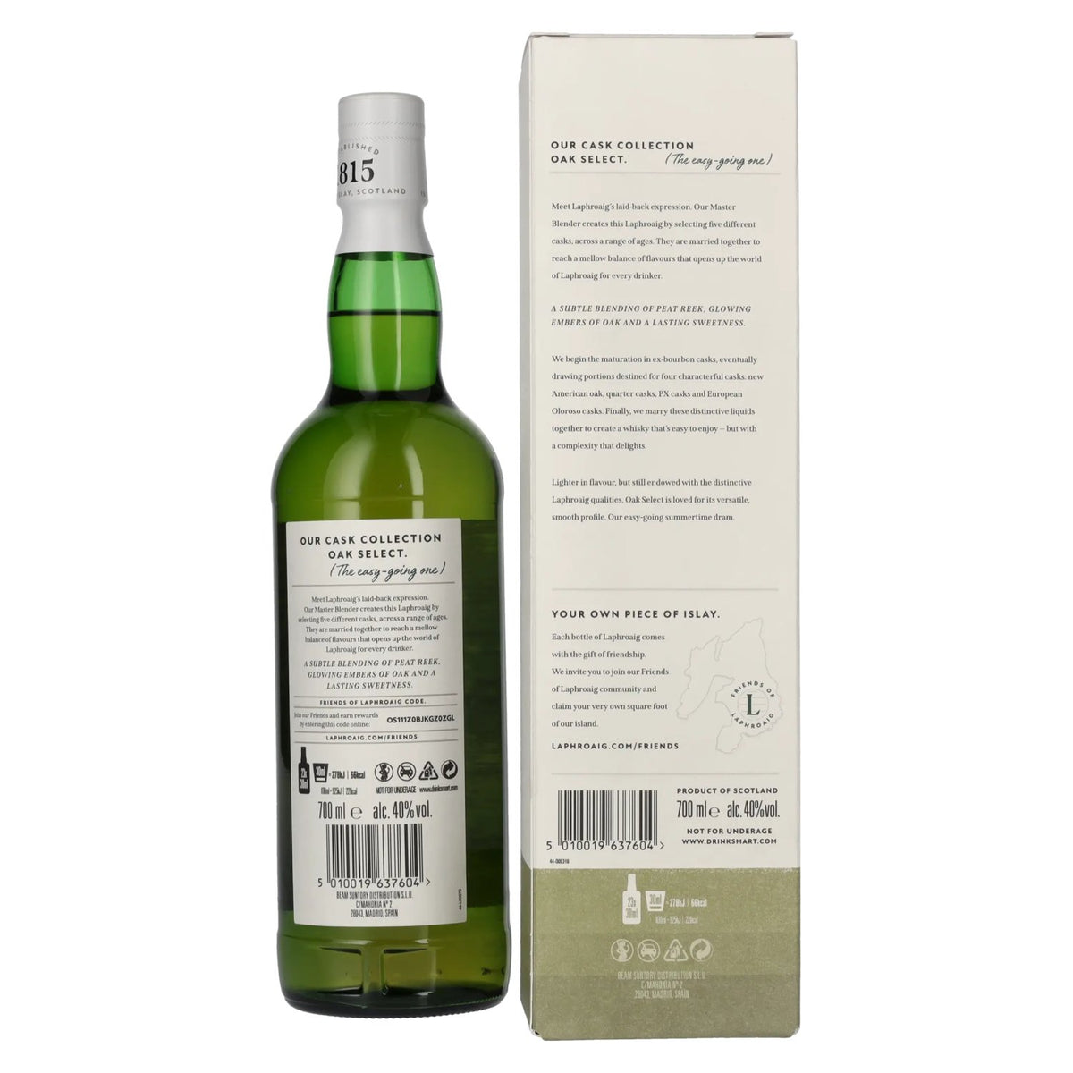 Laphroaig OAK SELECT Islay Single Malt Scotch Whisky 40% Vol. 0,7l in gift box
