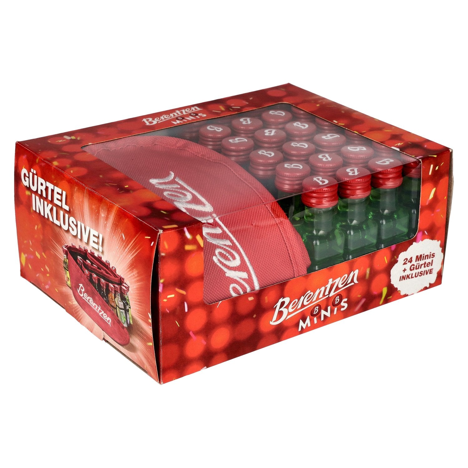 Berentzen Minis 16,5% Vol. 24x0,02l PET + Partygürtel Inklusive