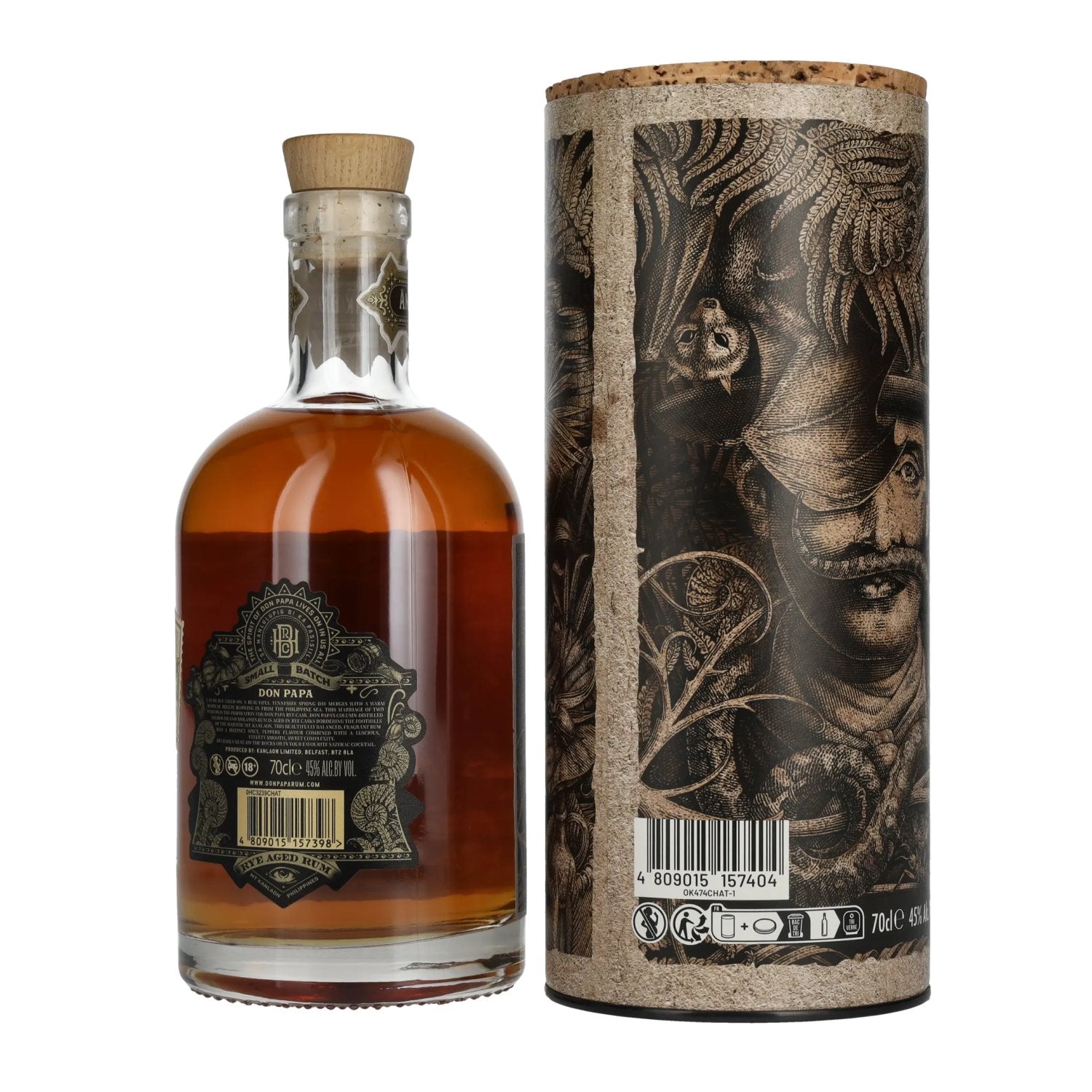 Don Papa Rum Rye Aged 45% Vol. 0,7l in Geschenkbox