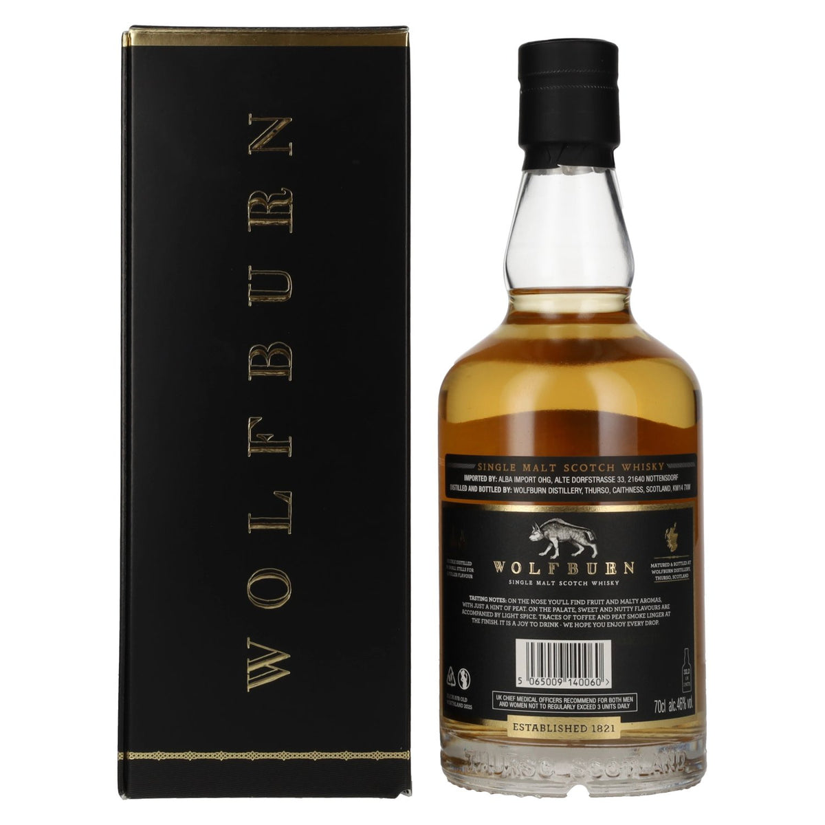 Wolfburn 8 Years Old NORTHLAND Quarter Cask Single Malt Scotch Whisky 46% Vol. 0,7l in Geschenkbox