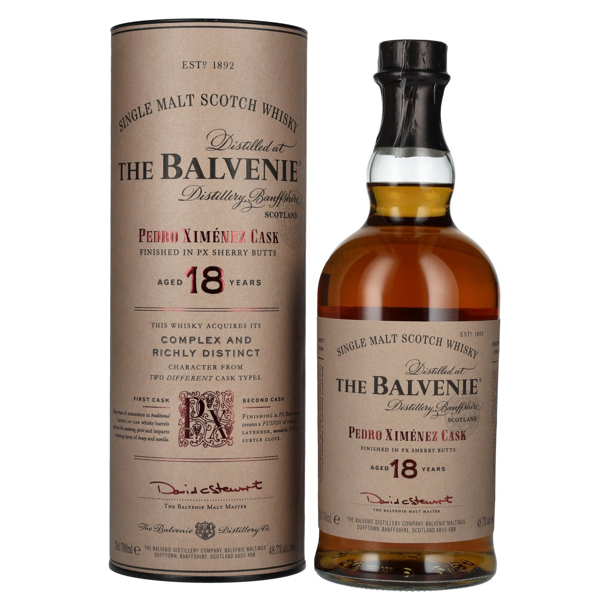The Balvenie 18 Years Old Pedro Ximénez Cask 48,7% Vol. 0,7l in gift box