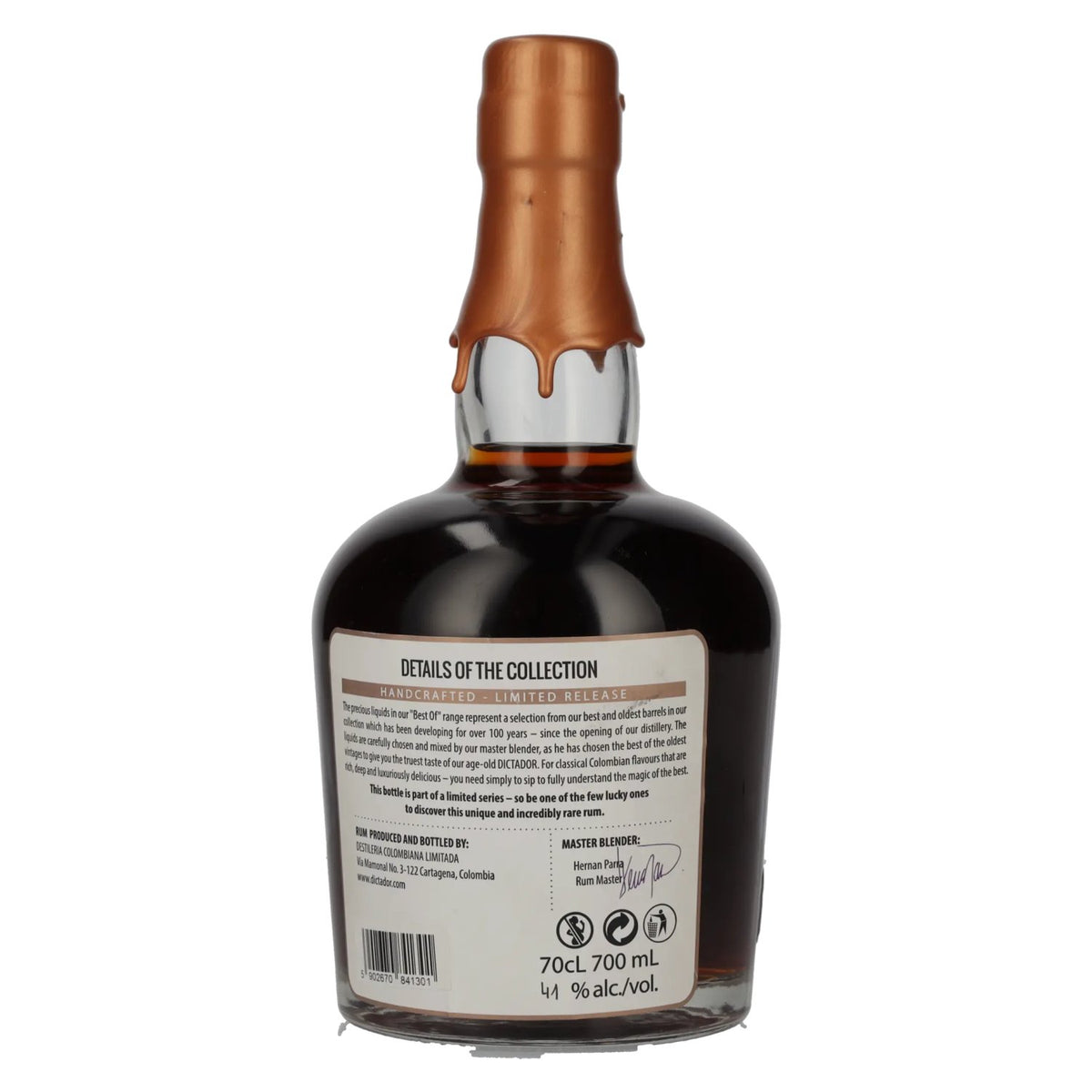 Dictador BEST OF 1972 APASIONADO Colombian Rum 45YO/030317/EX-P030 41% Vol. 0,7l