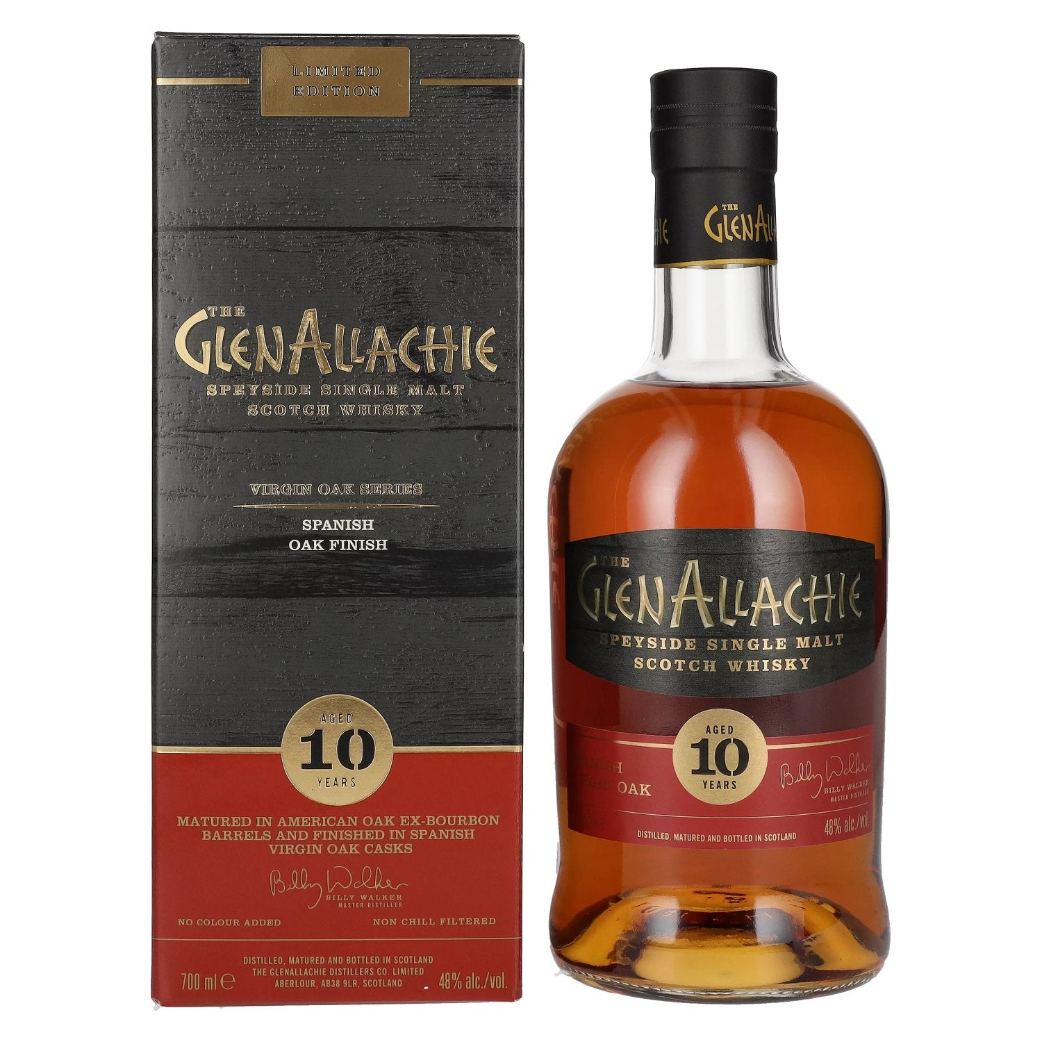 The GlenAllachie 10 Years Old SPANISH VIRGIN OAK FINISH 48% vol. 0,7l en boîte cadeau