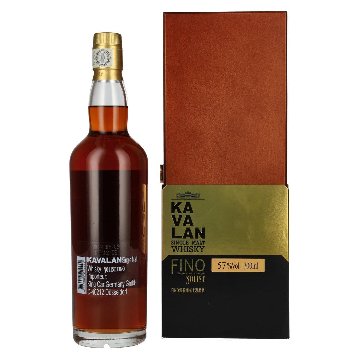 Kavalan SOLIST Fino Sherry Cask 57% Vol. 0,7l in wooden box