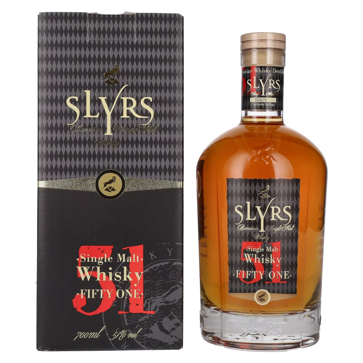 Whisky single malt Slyrs FIFTY ONE, 51 % vol., 0,7 l, dans un coffret cadeau