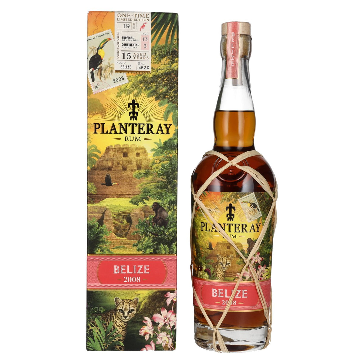 Planteray Rum BELIZE Double Aged Rum ONE-TIME Limited Edition 2008 48,3% Vol. 0,7l in gift box