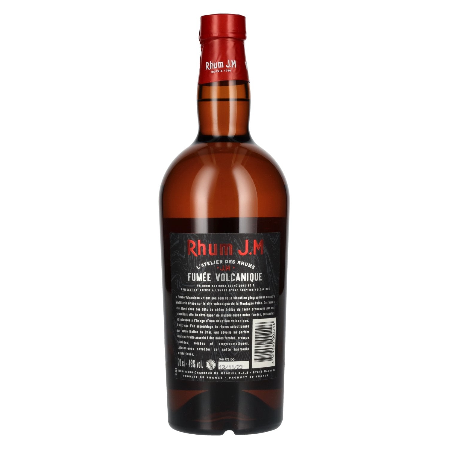 Rhum J.M FUMÉE VOLCANIQUE Rhum Agricole 49% Vol. 0,7l