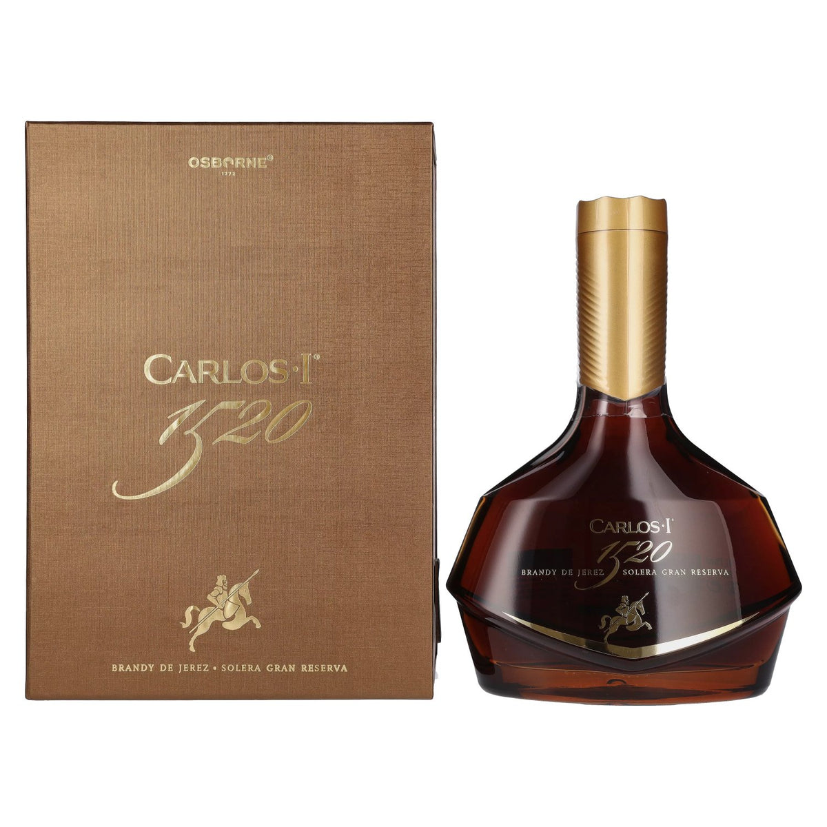 Carlos I 1520 Brandy de Jerez Solera Gran Reserva 41,1% vol. 0,7l en boîte cadeau