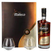 Ron Malteco 25 Years Old Reserva Rara 40% Vol. 0,7l en boîte cadeau avec 2 verres