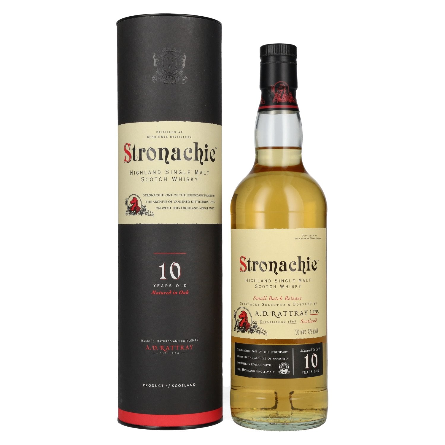 A.D. Rattray Stronachie 10 Years Old Highland Single Malt 43% Vol. 0,7l in Geschenkbox