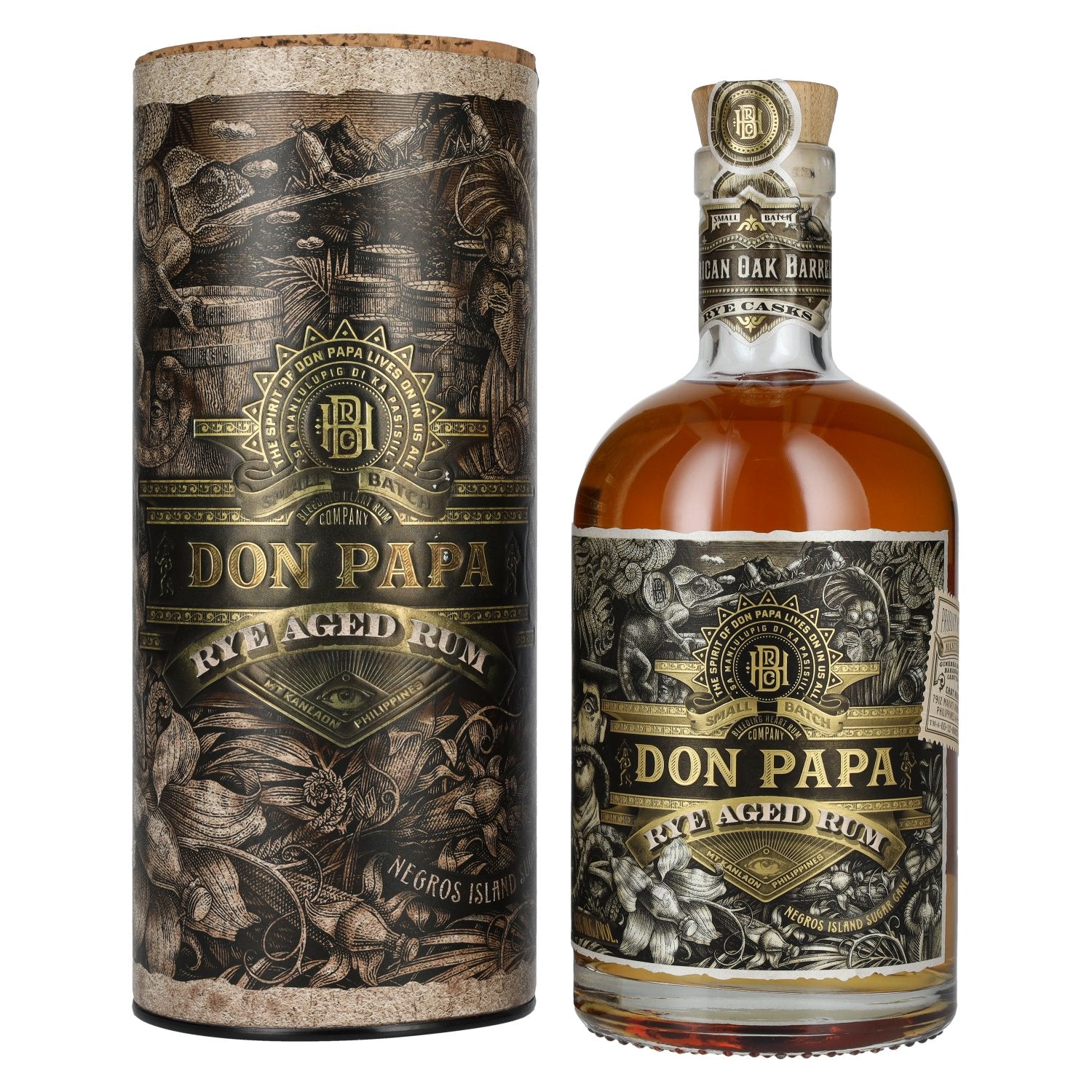 Don Papa Rum Rye Aged 45% Vol. 0,7l in Geschenkbox