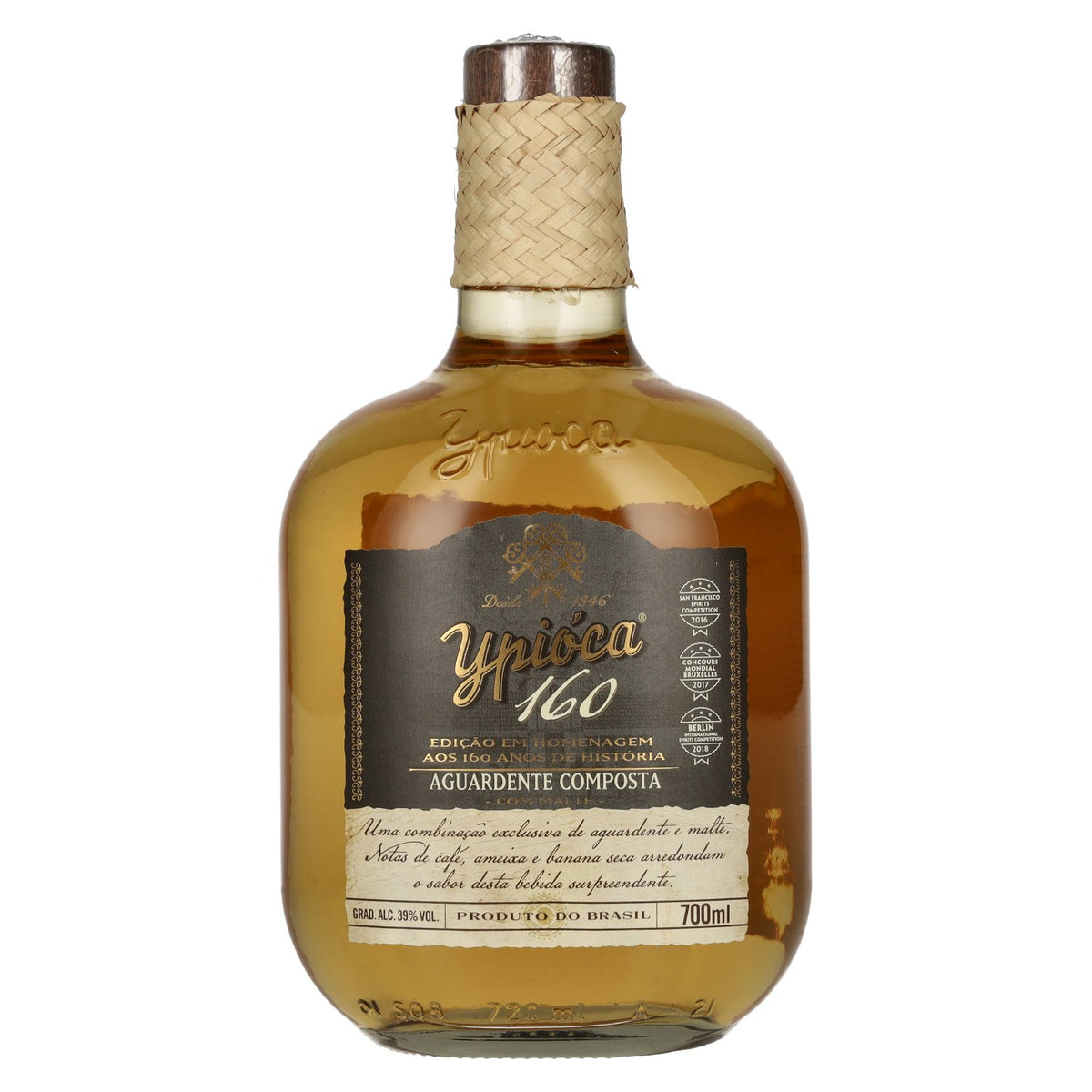 Ypióca 160 Malt-Infused Aguardente 39% vol. 0.7 l