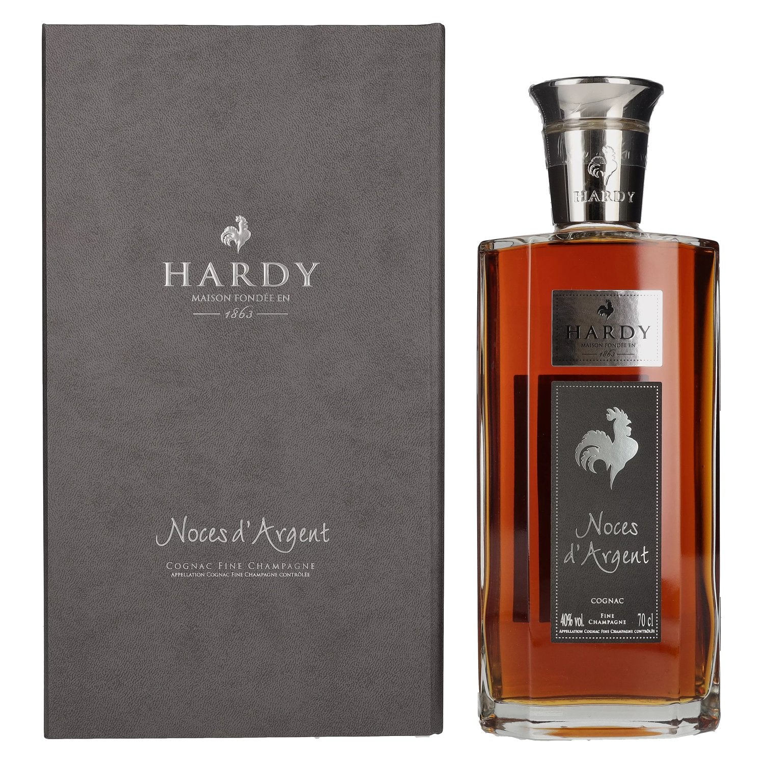 Hardy Cognac Noces d'Argent 40% vol. 0,7l en boîte cadeau