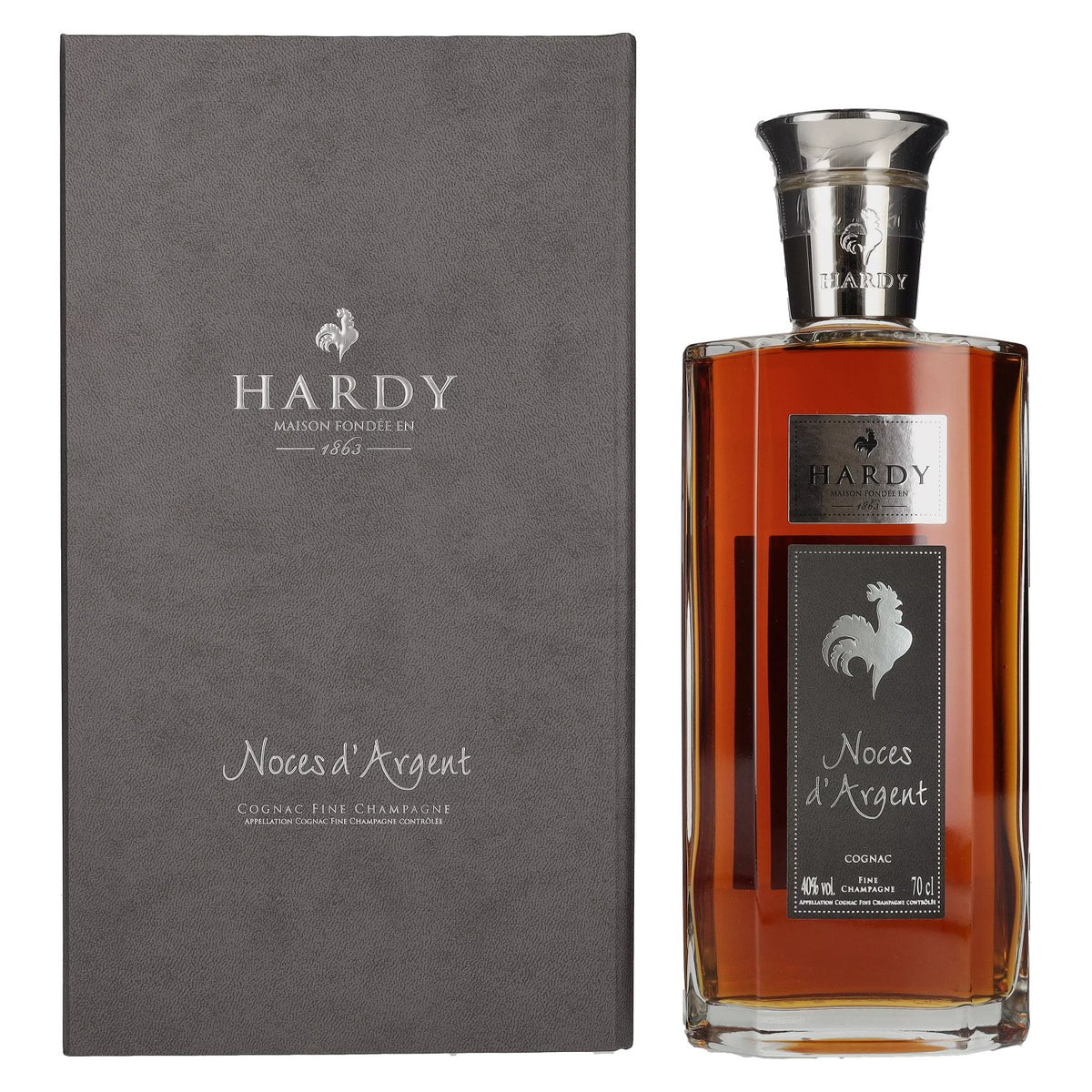 Hardy Cognac Noces d'Argent 40% vol. 0.7 l in a gift box