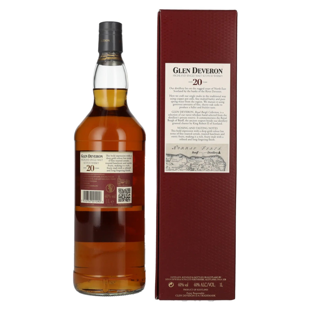 Glen Deveron 20 Years Old Highland Single Malt 40% Vol. 1l en boîte cadeau