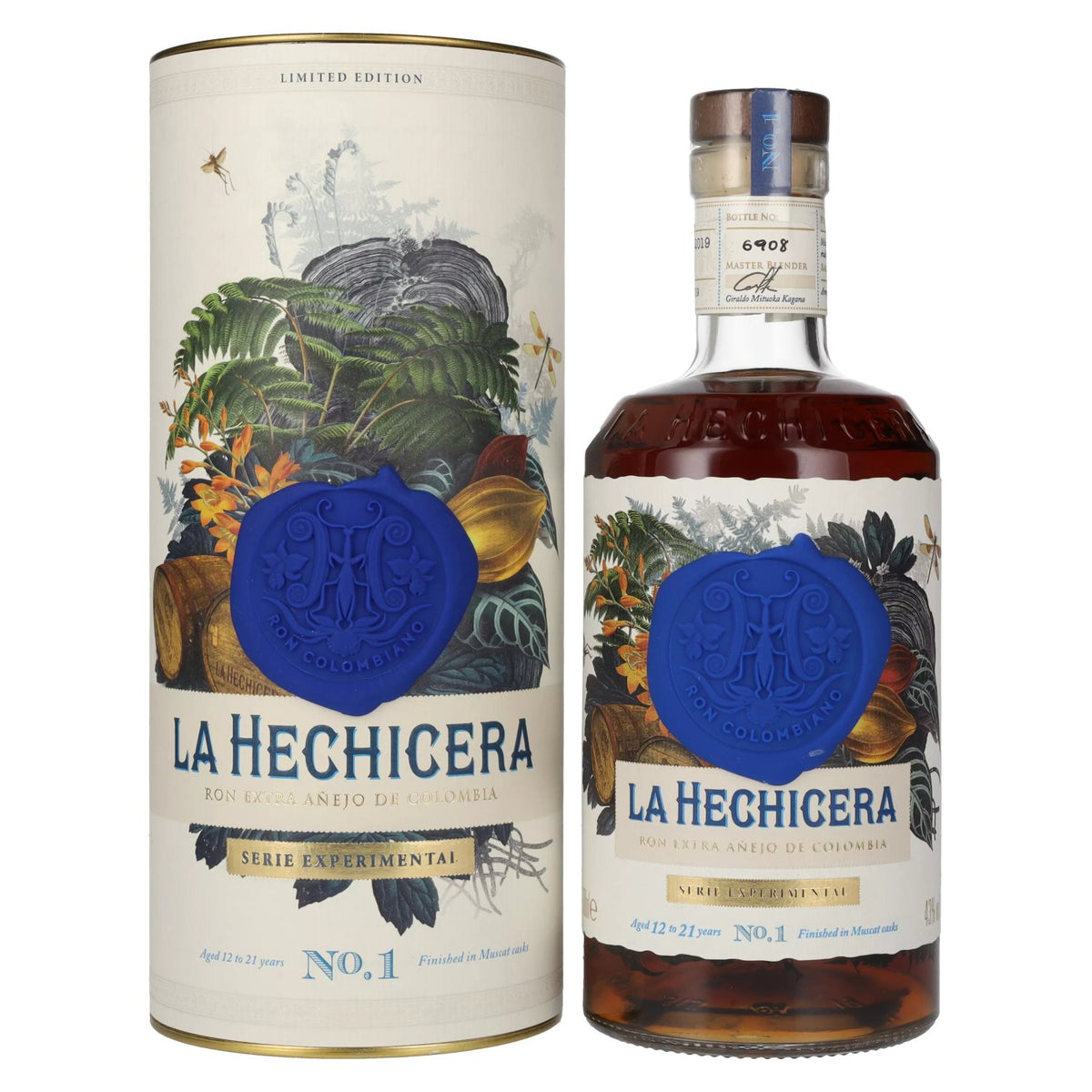 La Hechicera Ron Extra Añejo de Colombia SERIE EXPERIMENTAL No. 1 43% Vol. 0,7l in gift box