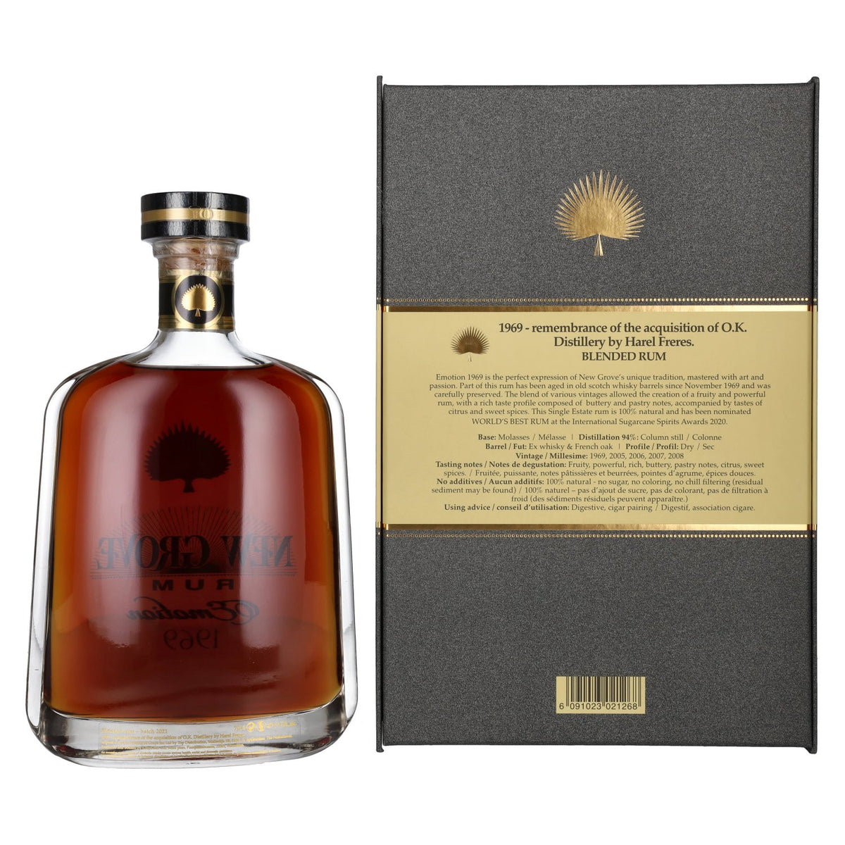 New Grove EMOTION 1969 Mauritius Island Rum 47% Vol. 0,7l in gift box