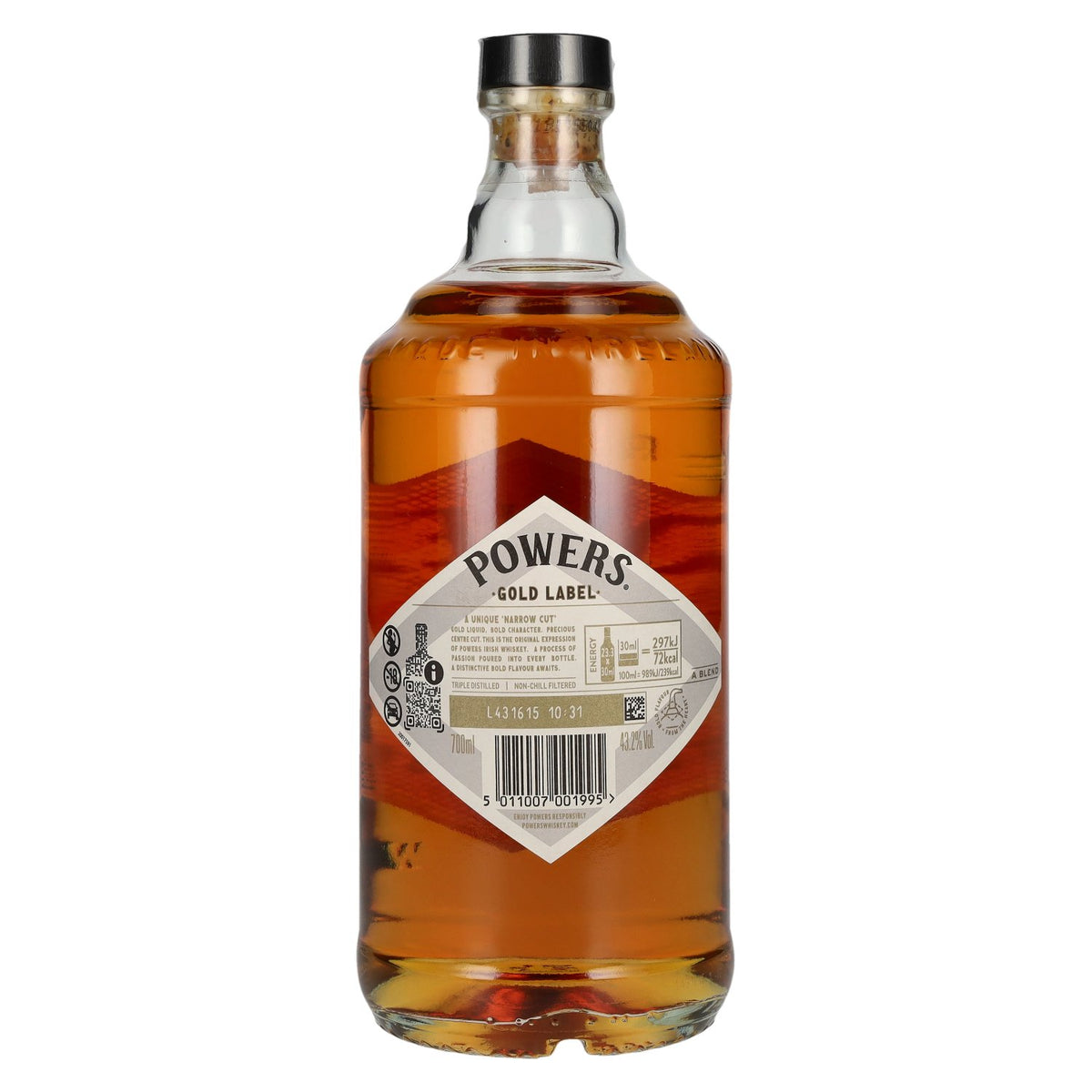 Whisky irlandais Powers Gold Label 43,2 % vol. 0,7 l