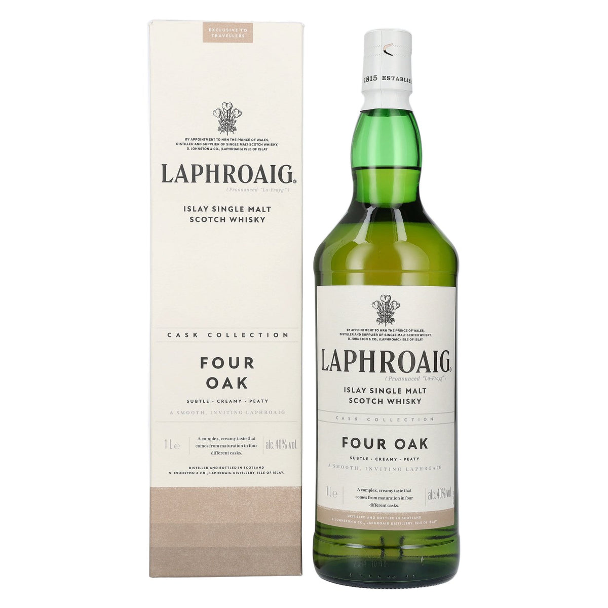 Laphroaig FOUR OAK Cask Collection 40 % vol., 1 l, dans un coffret cadeau