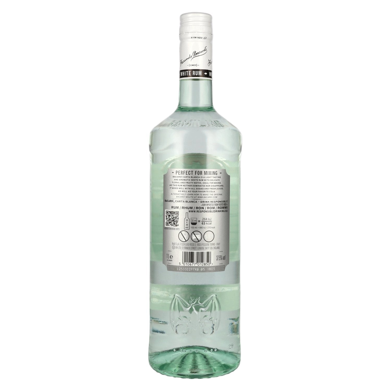 Bacardi Ron Carta Blanca Superior 37,5% Vol. 1l
