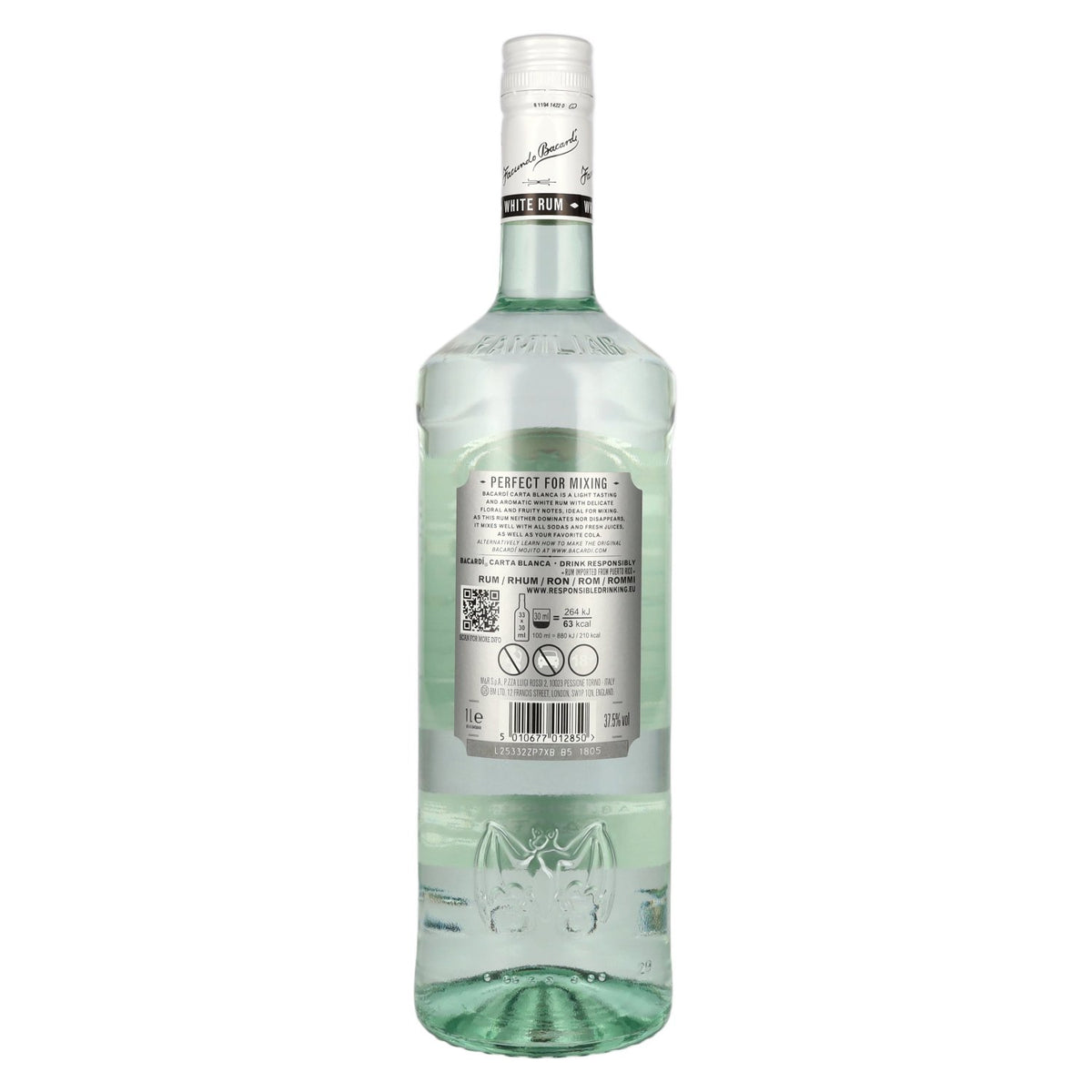 Bacardi Ron Carta Blanca Superior 37,5% Vol. 1l