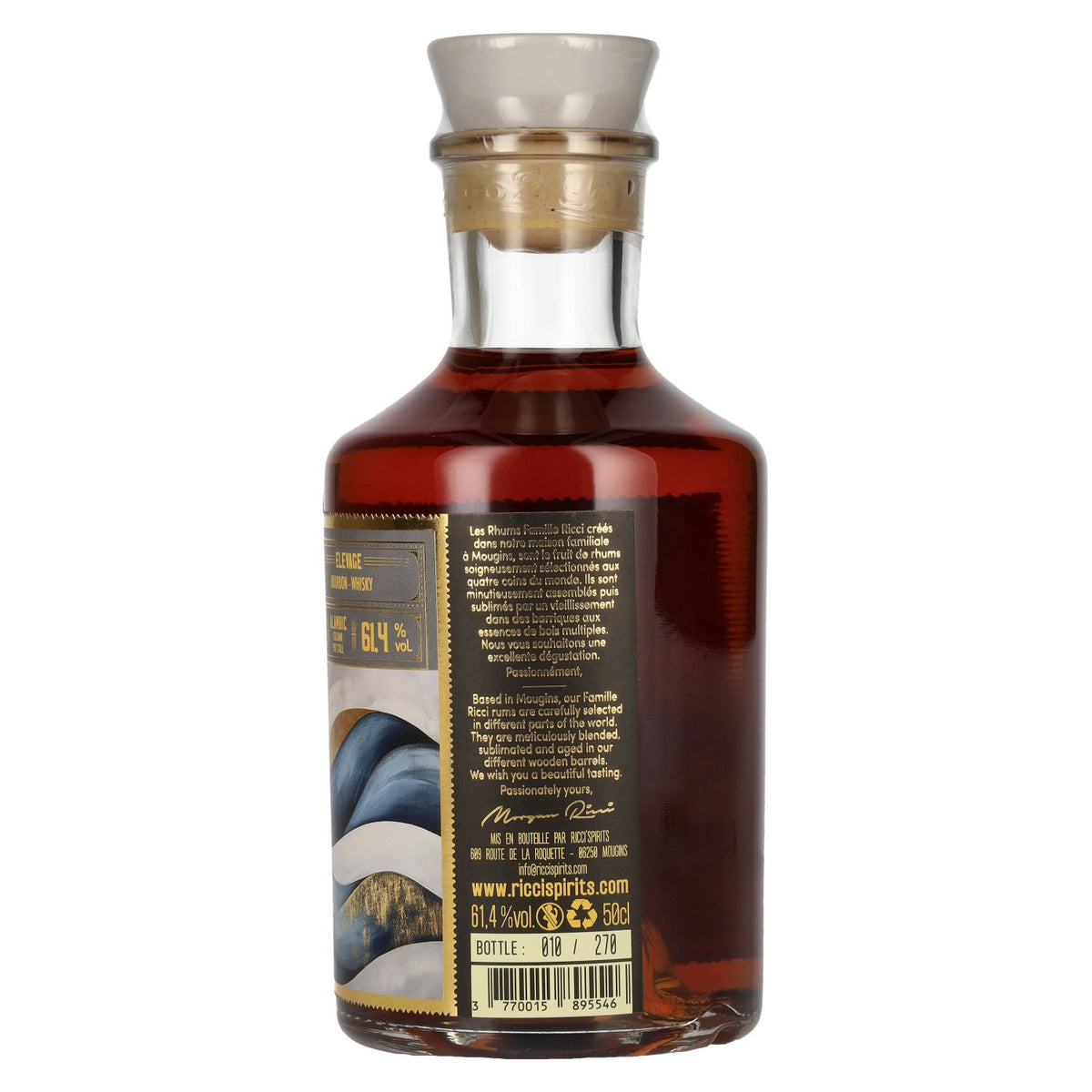 Famille Ricci Unique Blend Guyane 2011/2003 Rhum Vieux 61,4 % vol. 0,5 l