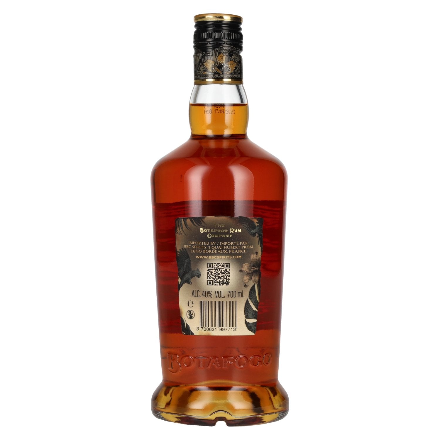 Botafogo DARK RUM Dominican Republic Trinidad &amp; Tobago Jamaica 40% vol. 0.7 l