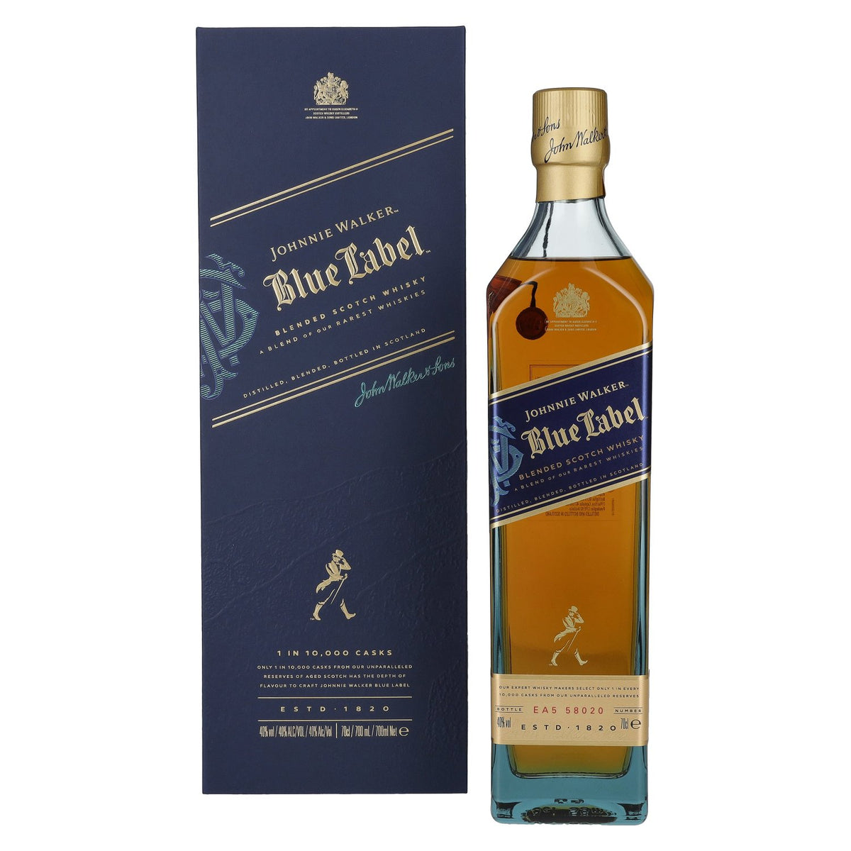 Johnnie Walker Blue Label Blended Scotch Whisky 40% vol. 0,7l en boîte cadeau