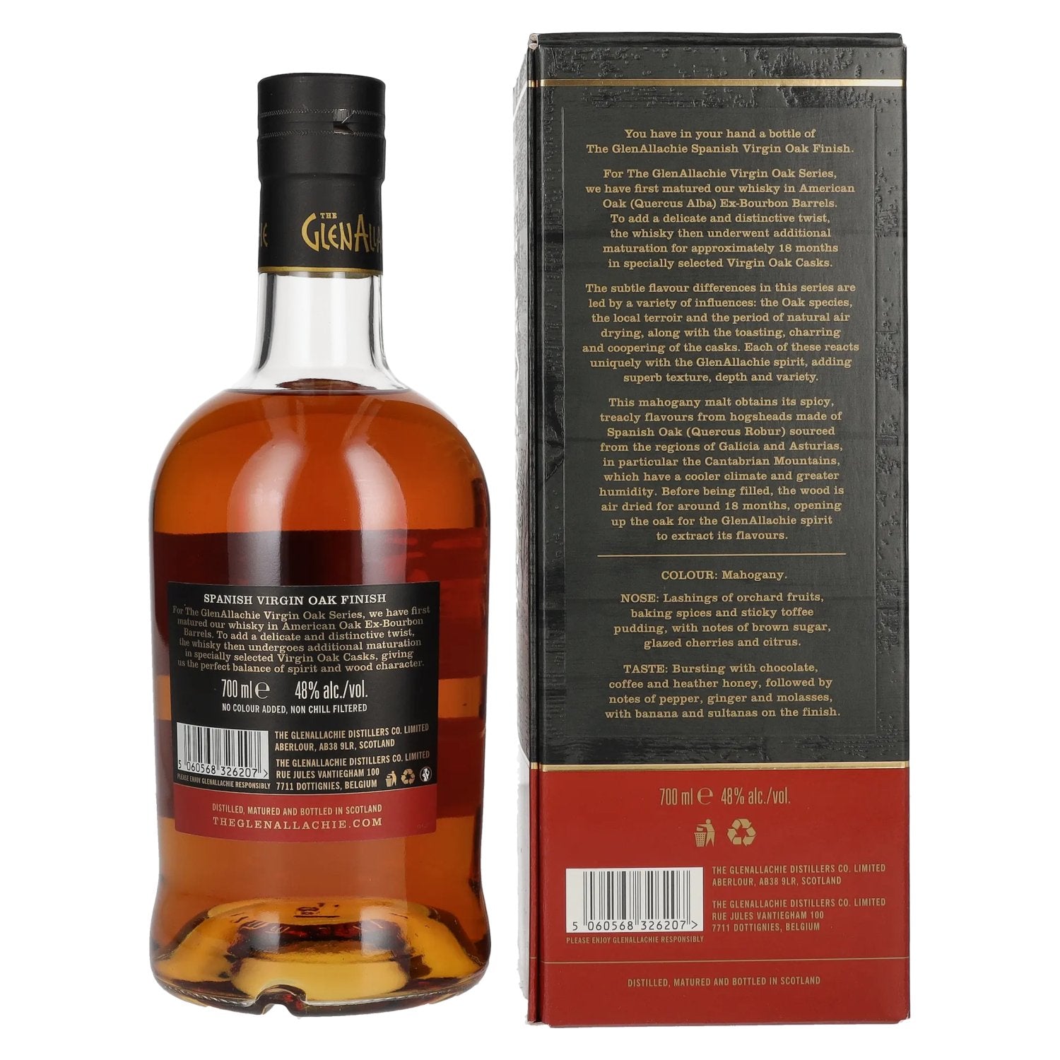 The GlenAllachie 10 Years Old SPANISH VIRGIN OAK FINISH 48% vol. 0,7l en boîte cadeau