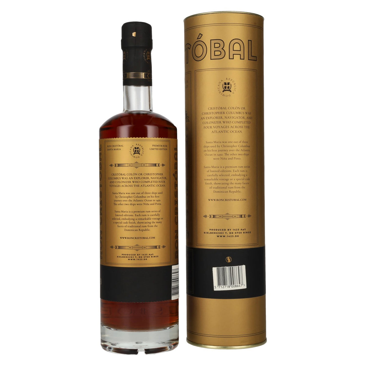 Ron Cristóbal Santa Maria PX Sherry Cask Finish 43% vol. 0,7l en boîte cadeau