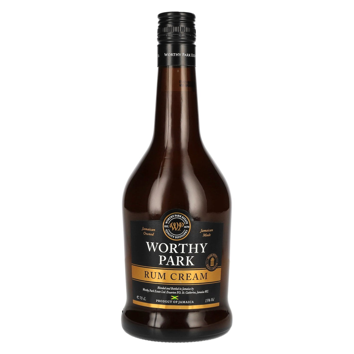 Rum-Bar Worthy Park Rum Cream, date limite de consommation : 07/07/2026, 15 % vol., 0,7 l