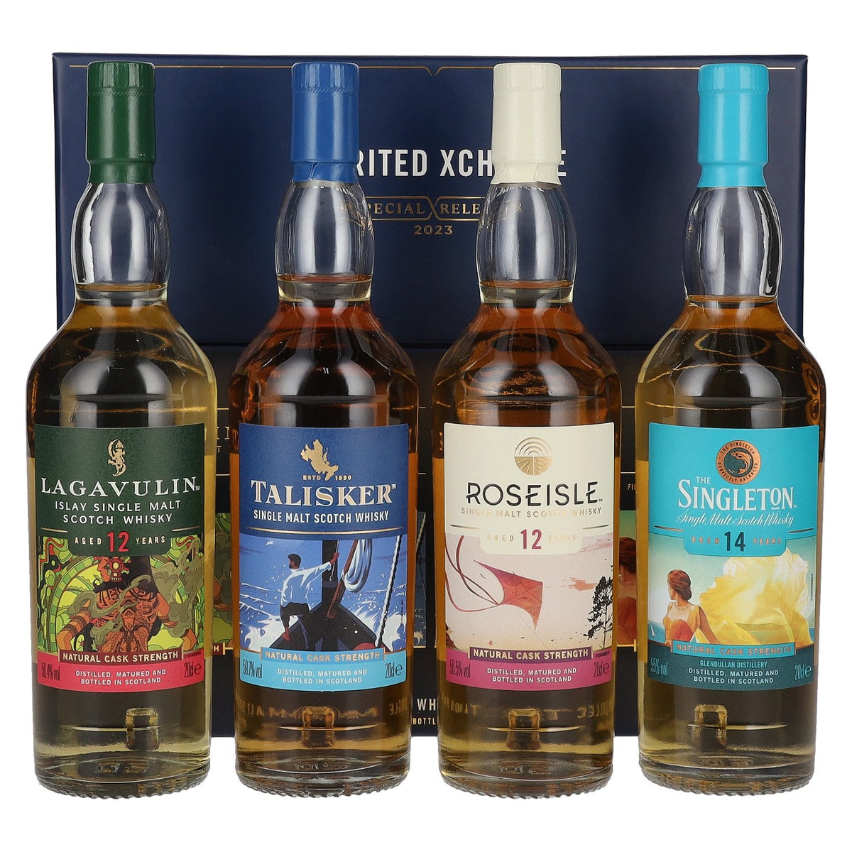 SPIRITED XCHANGE Single Malt Whisky Collection Pack Special Releases 2023 56,9% vol. 4x0,2l en coffret cadeau