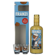 Franzi Franzbrötchen Likör 15% vol. 0,5l en boîte cadeau avec 2 verres à shot