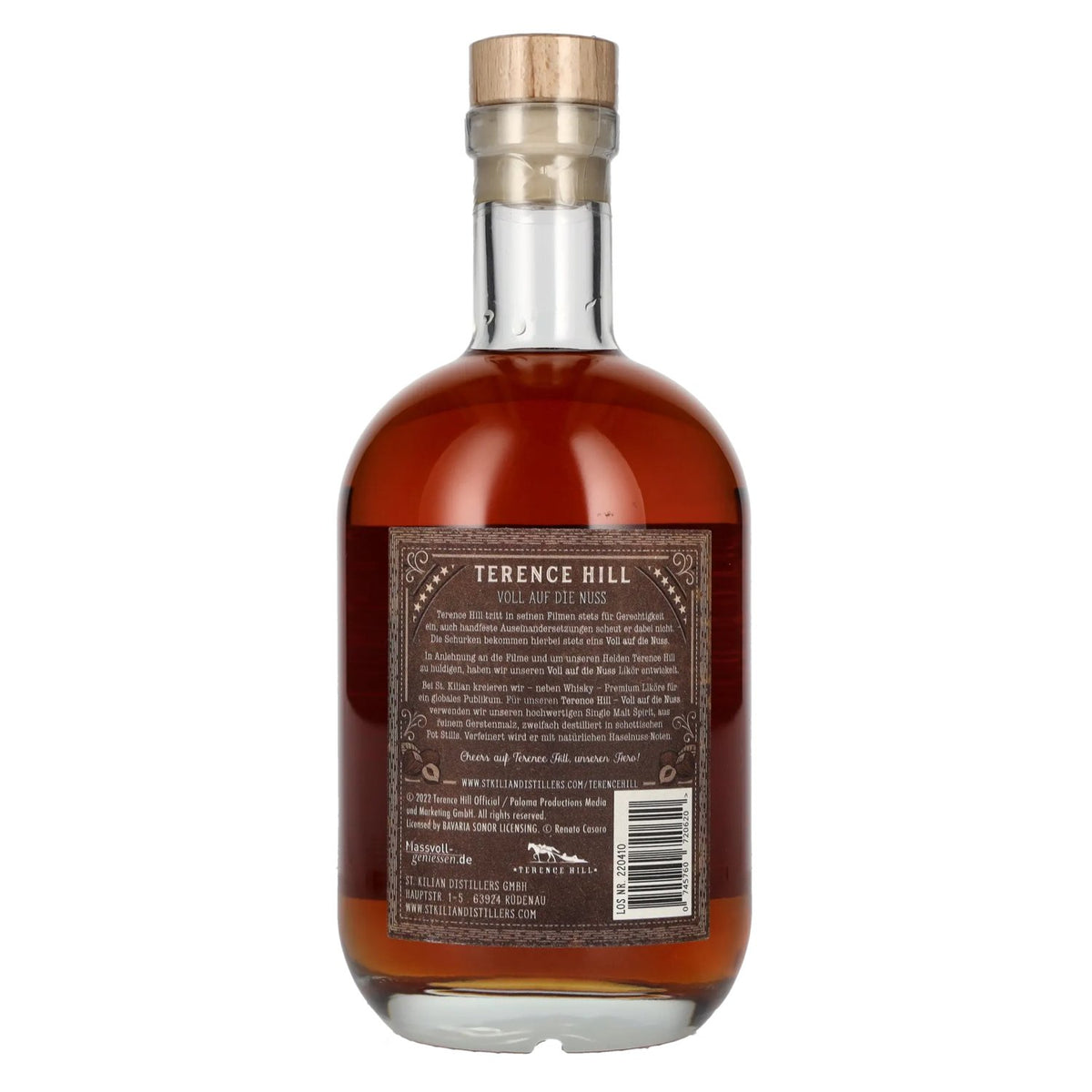Terence Hill THE HERO Voll Auf Die Nuss Haselnuss Likör 21% Vol. 0,7l