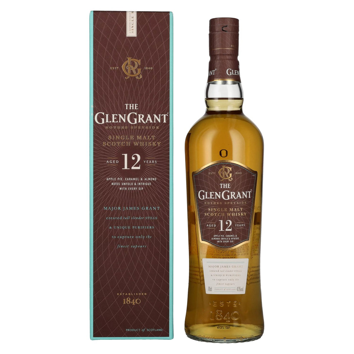 Glen Grant 12 Years Old Single Malt 43% Vol. 0,7l in gift box