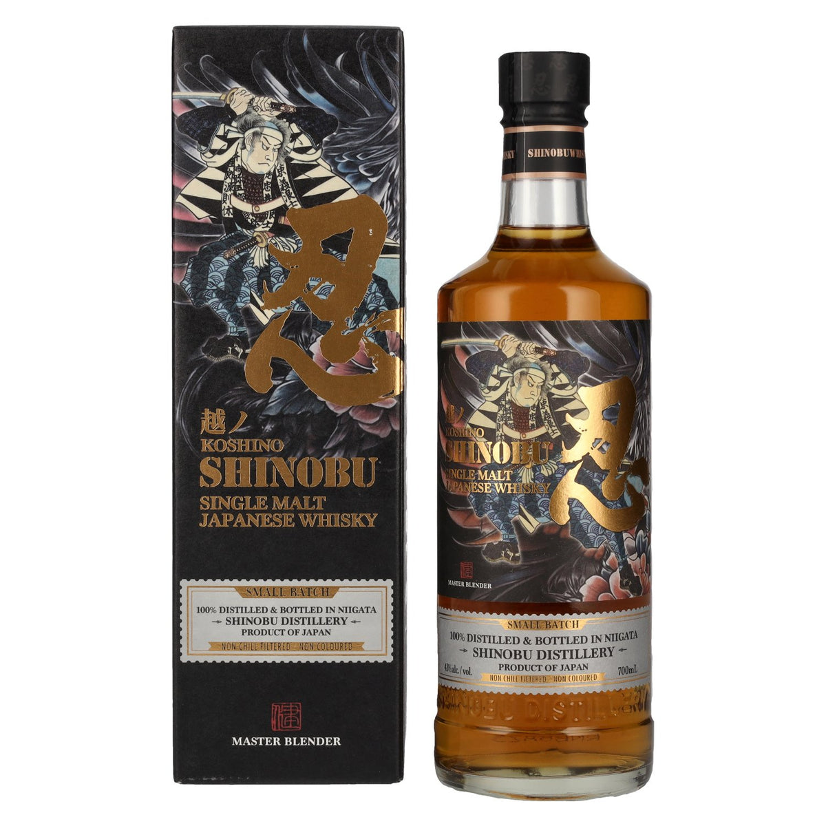 The Koshi-No Shinobu 3 Years Old Small Batch Japanese Single Malt Whisky 43% Vol. 0,7l en coffret cadeau