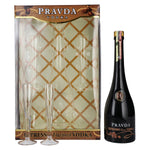 Pravda ESPRESSO Flavored Vodka 37,5% vol. 0,7l en boîte cadeau avec 2 verres
