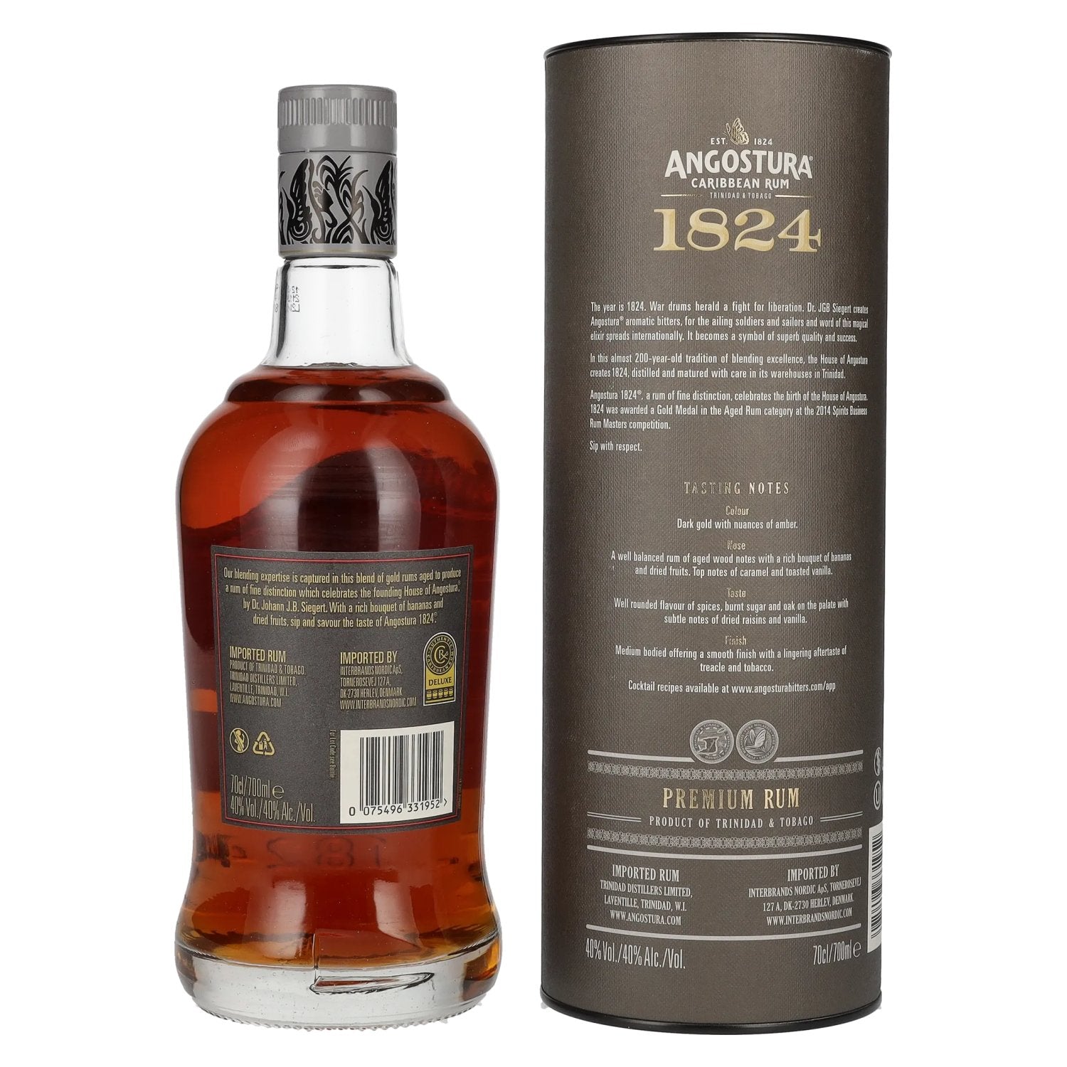 Angostura 1824 Premium Caribbean Rum 40% Vol. 0,7l in gift box