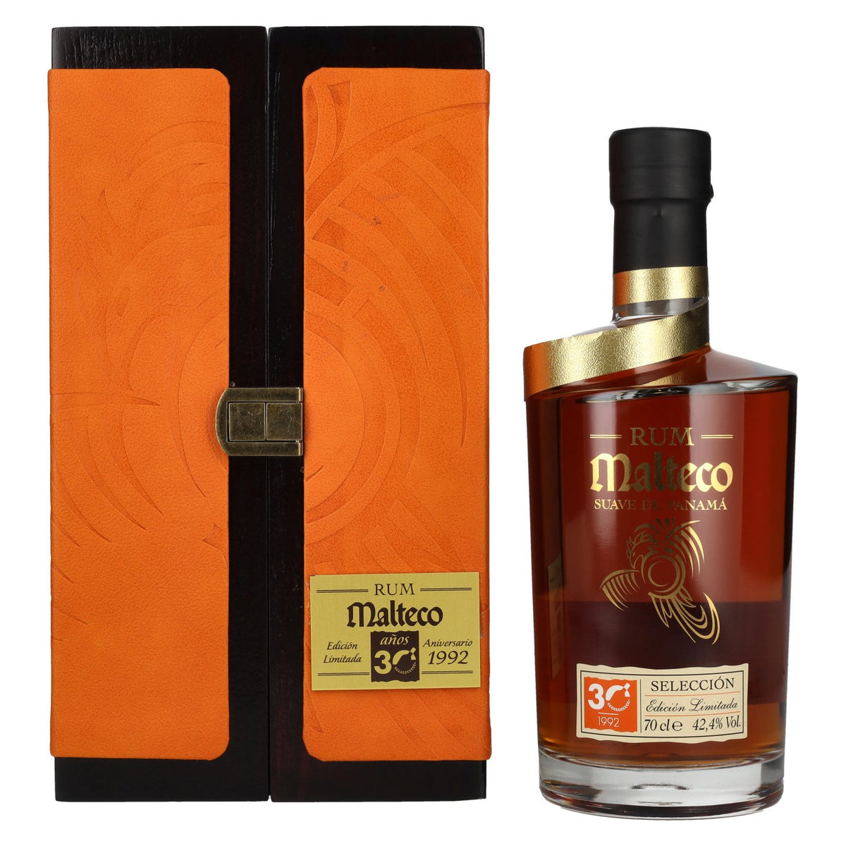 Ron Malteco 30 Años SELECCIÓN Edición Limitada Aniversario 1992 42,4% vol. 0,7l dans une caisse en bois