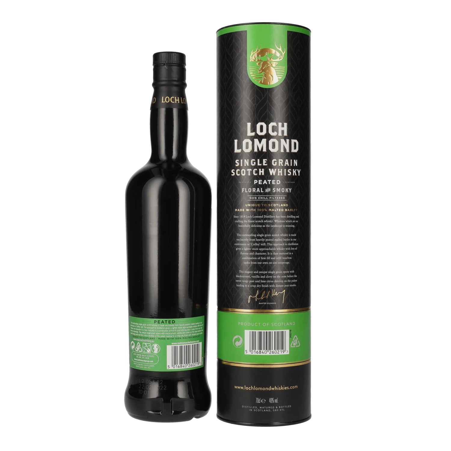 Loch Lomond PEATED Floral & Smoky Single Grain 46% Vol. 0,7l in Geschenkbox