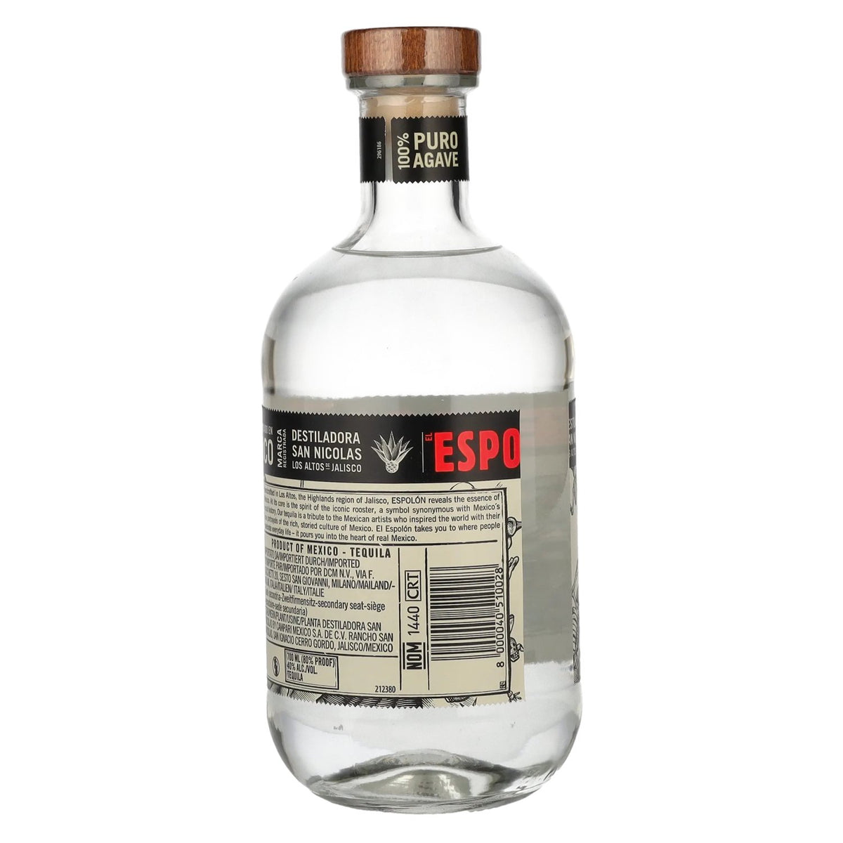 Espolón Tequila Blanco 100% puro Agave 40% Vol. 0,7l
