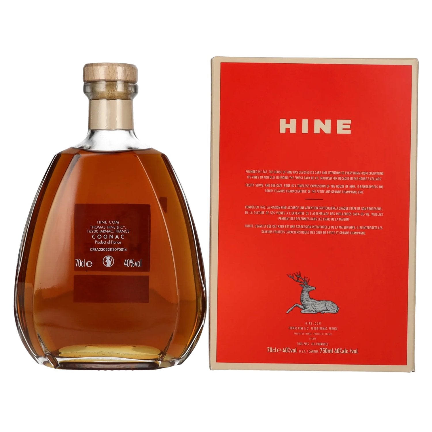 Hine RARE VSOP The Original Fine Champagne Cognac 40% Vol. 0,7l in gift box