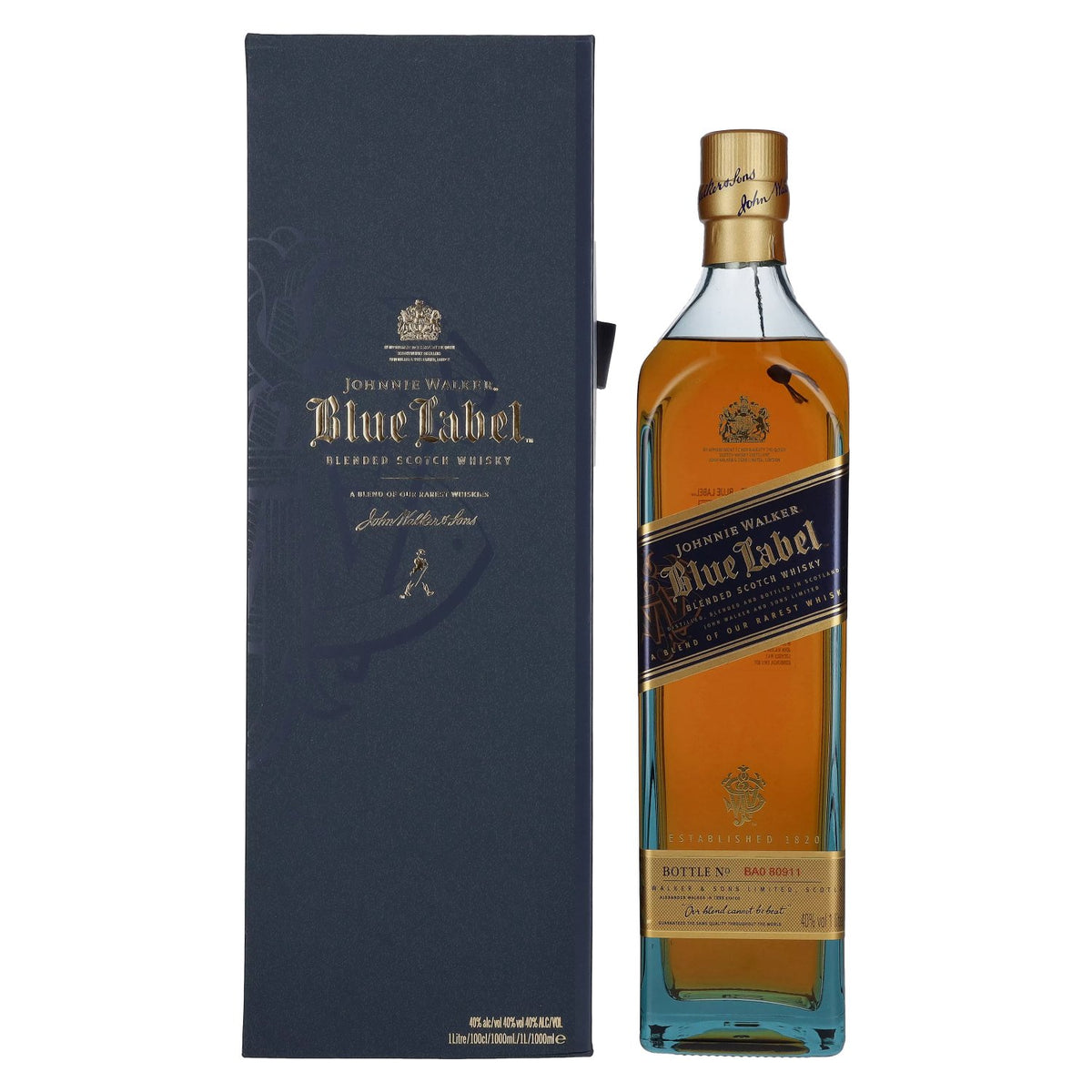 Johnnie Walker Blue Label Blended Scotch Whisky 40% vol. 1l en boîte cadeau