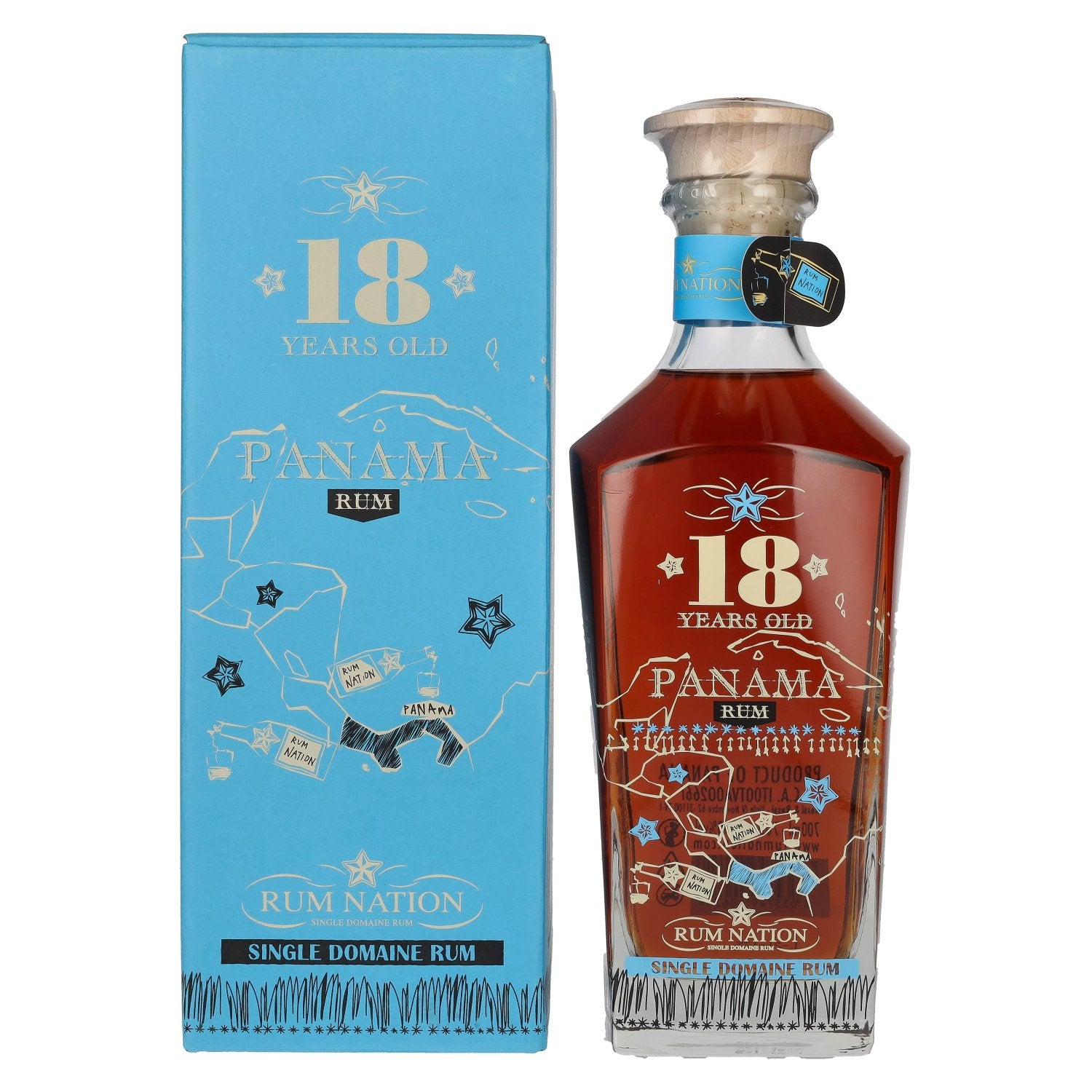 Rum Nation Panama 18 Years Old Decanter 40% Vol. 0,7l en boîte cadeau