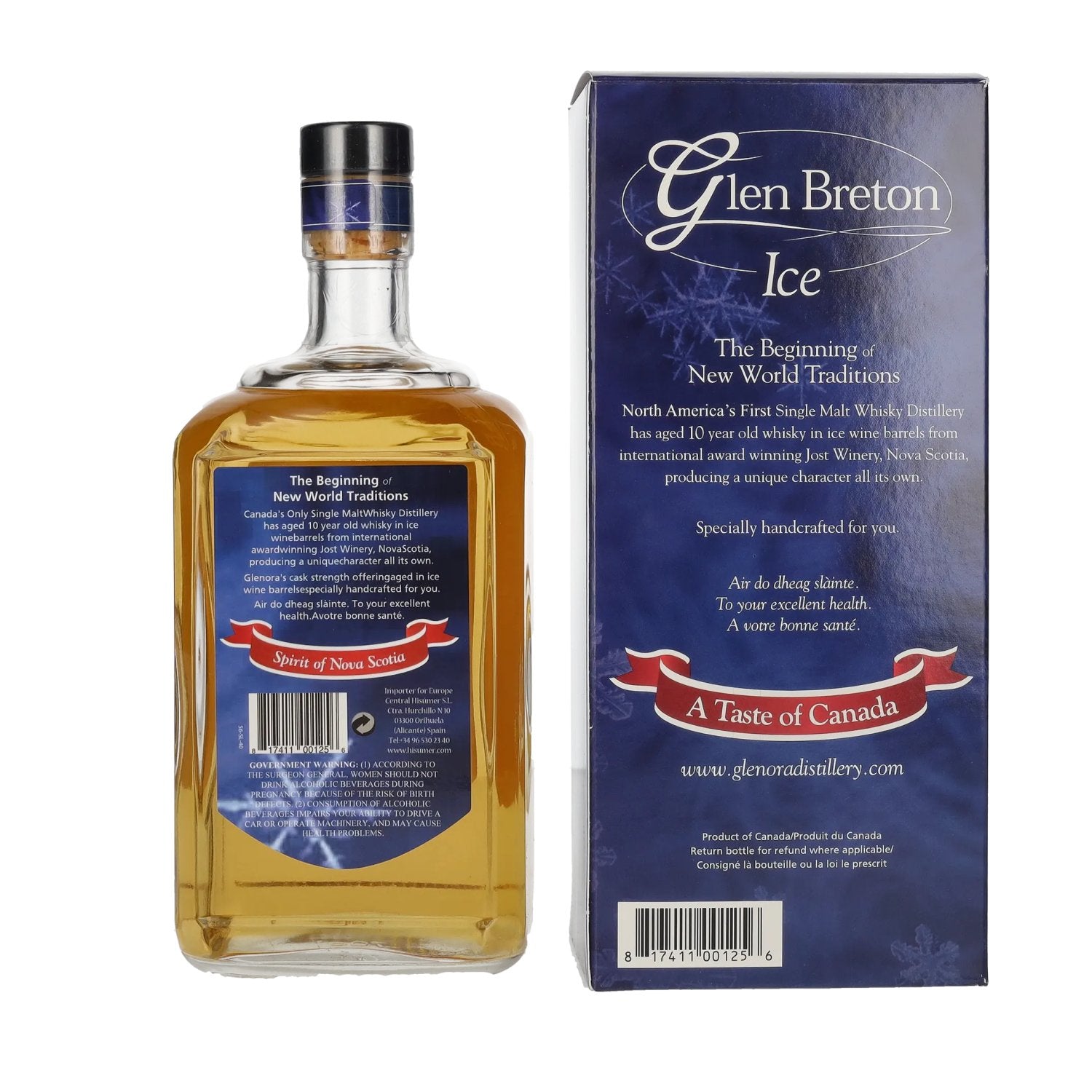 Glen Breton Ice 10 Years Old Aged in Icewine Barrels 40% Vol. 0,7l en boîte cadeau