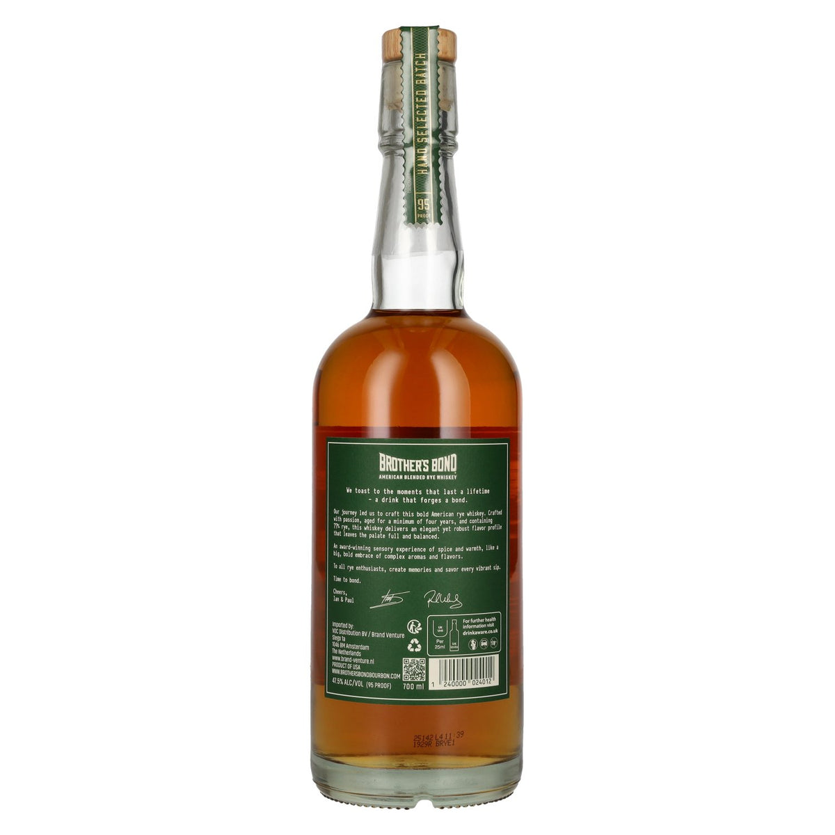 Brother's Bond American Blended Rye Whiskey Batch No. 0003 47,5% Vol. 0,7l