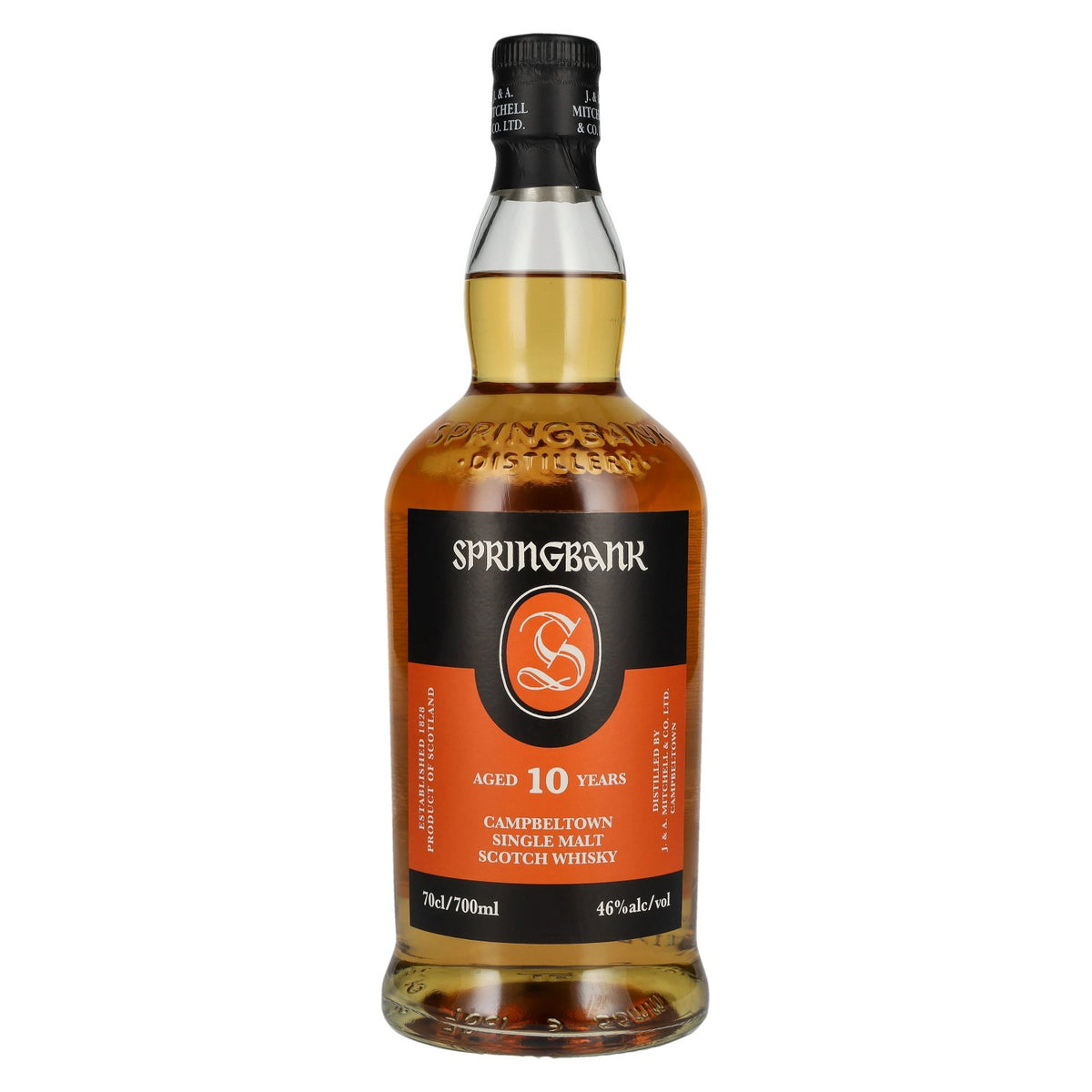 Springbank 10 ans d'âge, whisky single malt écossais de Campbeltown, 46 % vol., 0,7 l