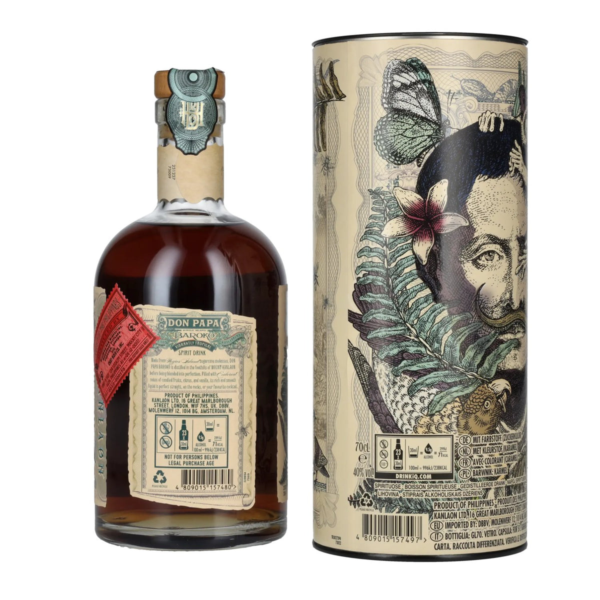 Don Papa BAROKO 40% Vol. 0,7l in gift box